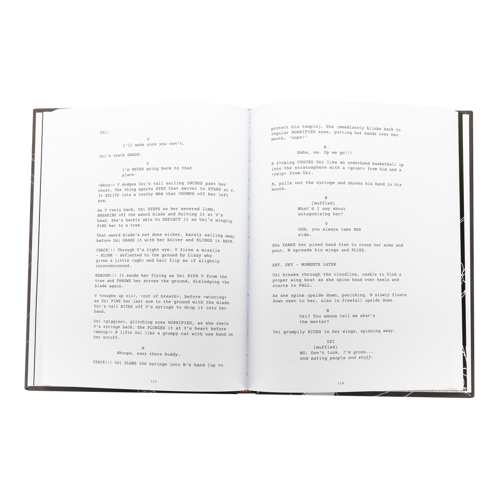 Murder Drones Script Book